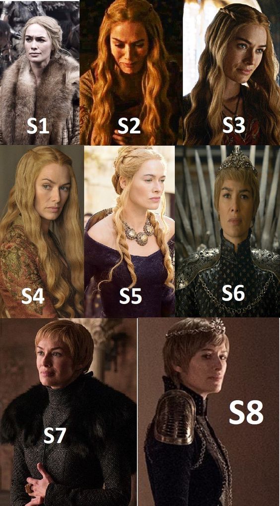 Cersei Lannister Season 1 to 8