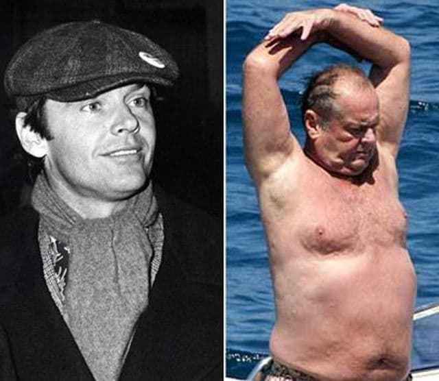 Jack Nicholson Then And Now