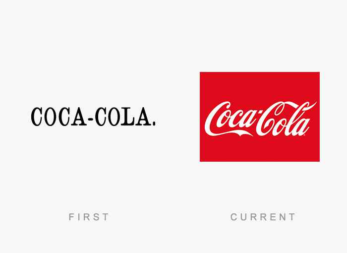 Famous Logos Then And Now