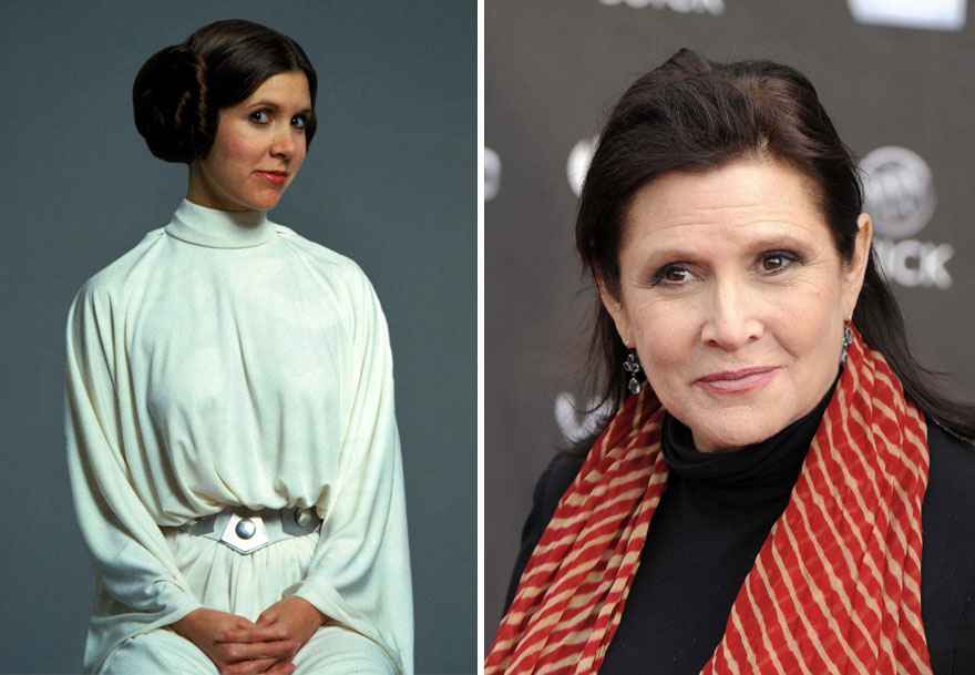 Carrie Fisher Then And Now