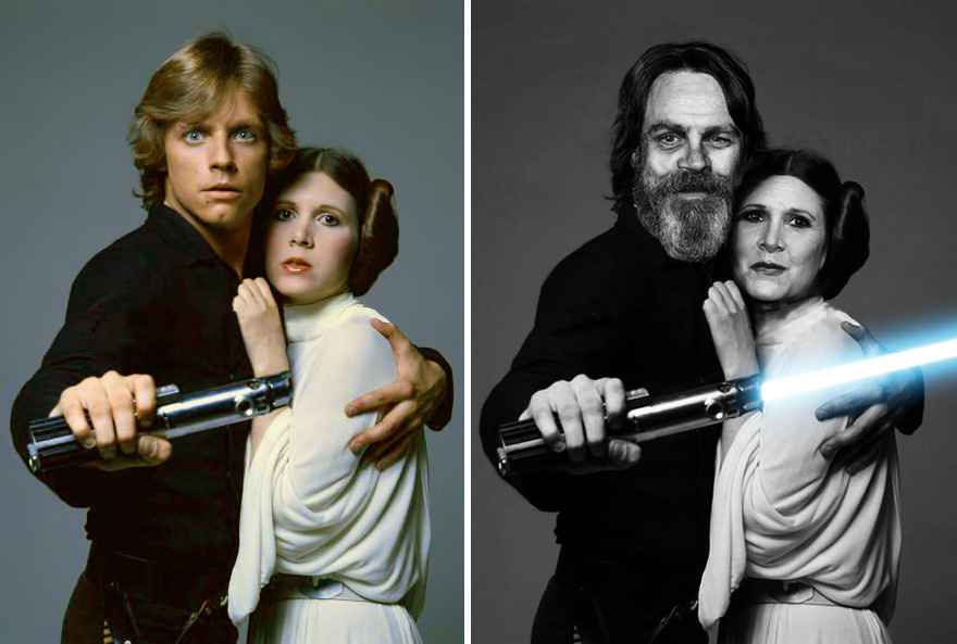 Mark Hamill And Carrie Fisher Then And Now