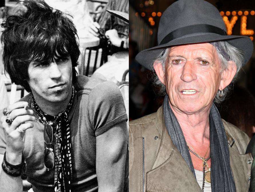 Keith Richards Then And Now