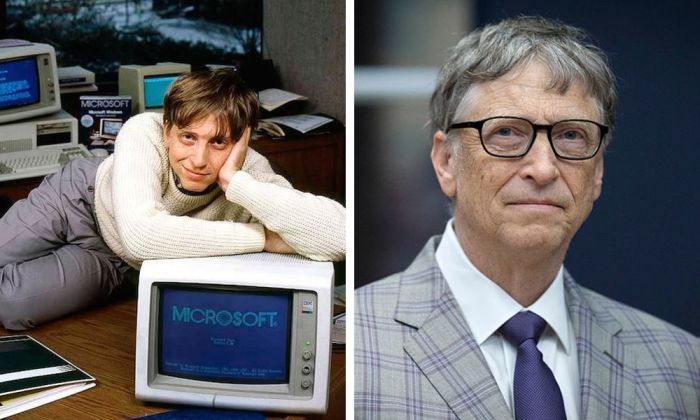 Billionaires Then And Now, Bill Gates Then And Now