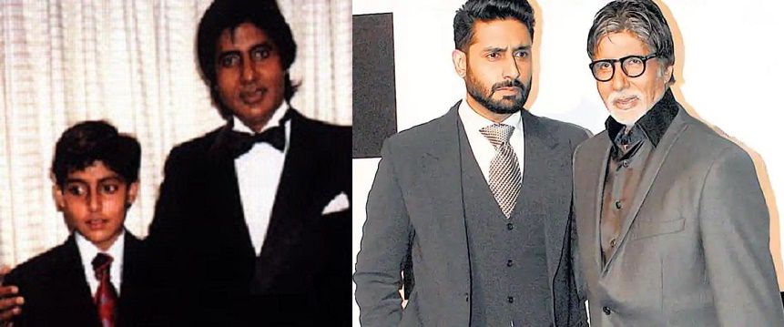 Amitabh Bachchan And Abhishek Bachchan Then And Now