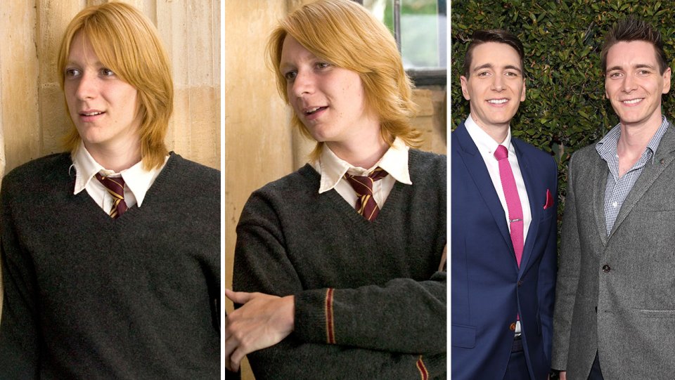 James and Oliver Phelps As Fred and George Weasley Then And Now