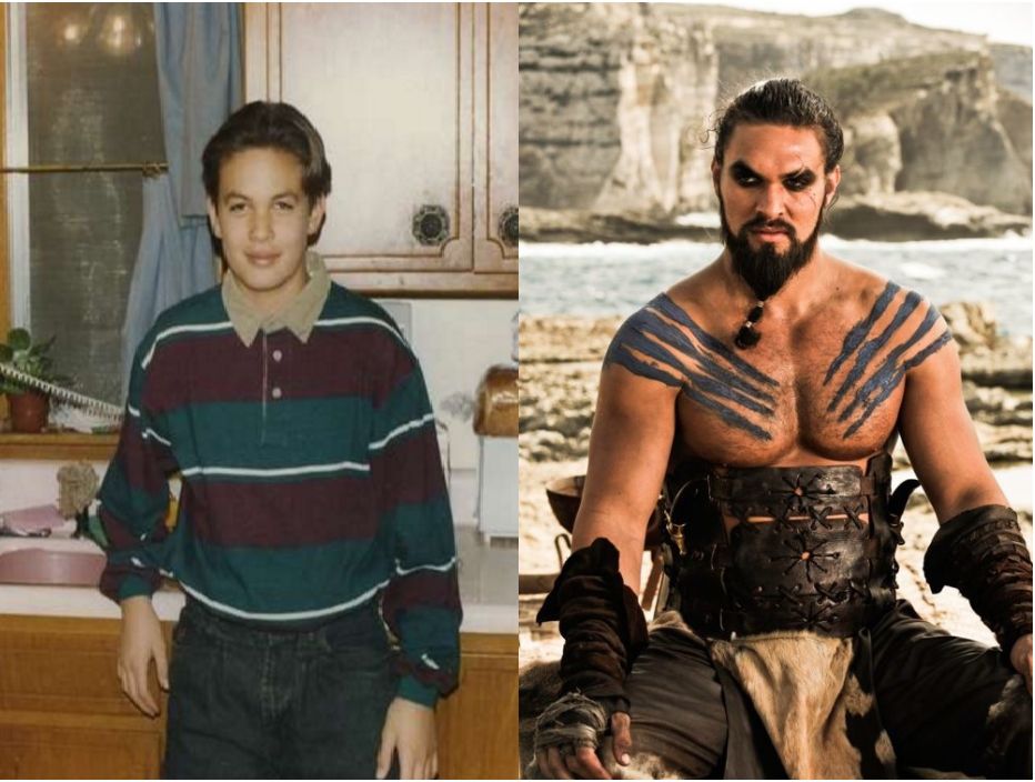 jason momoa Childhood Vs Now