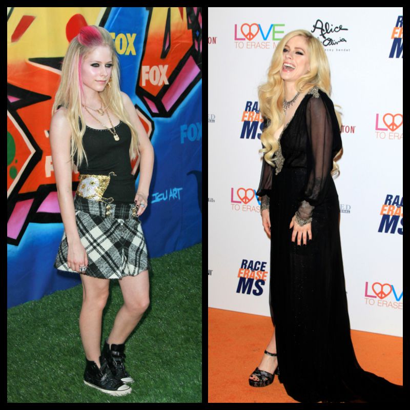 Avril Lavigne Then And Now