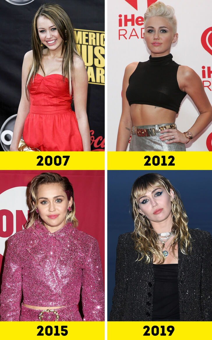 Miley Cyrus Then And Now